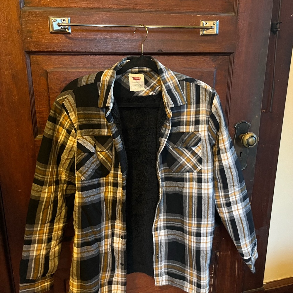 Levi's Black and Yellow Plaid Shirt